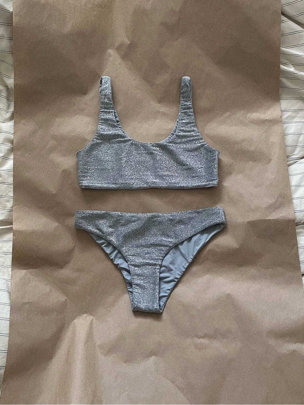 Guizio Silver Metallic Bikini
